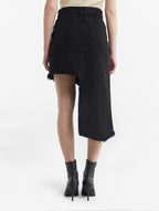 Asymmetric Denim Skirt