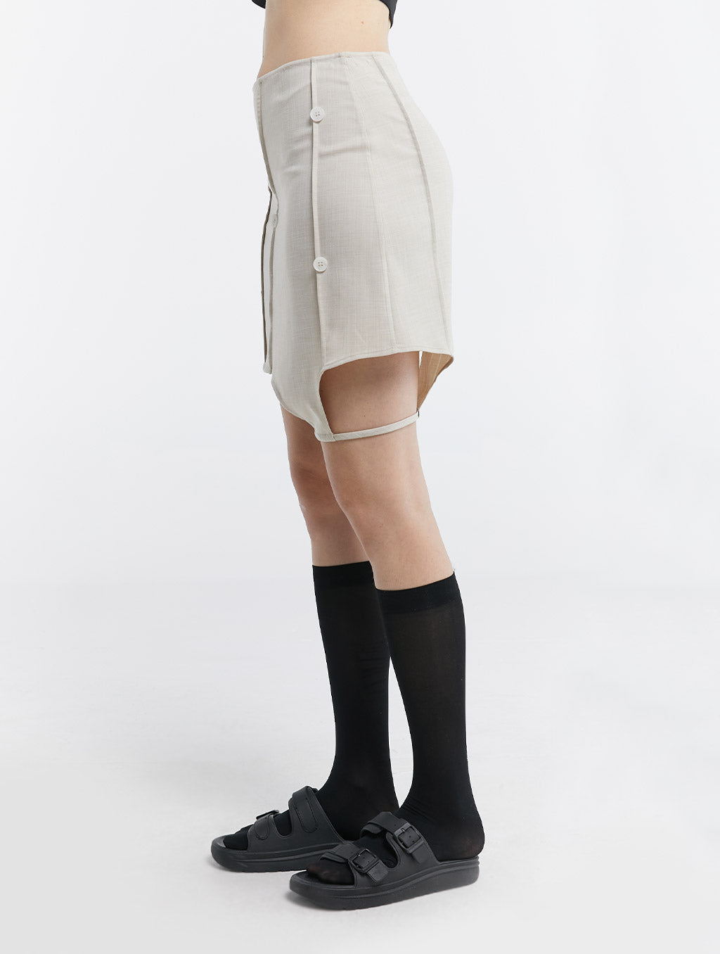 Asymmetric Lace Up Skirt