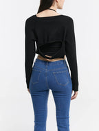 Asymmetric Open Front Smock Top