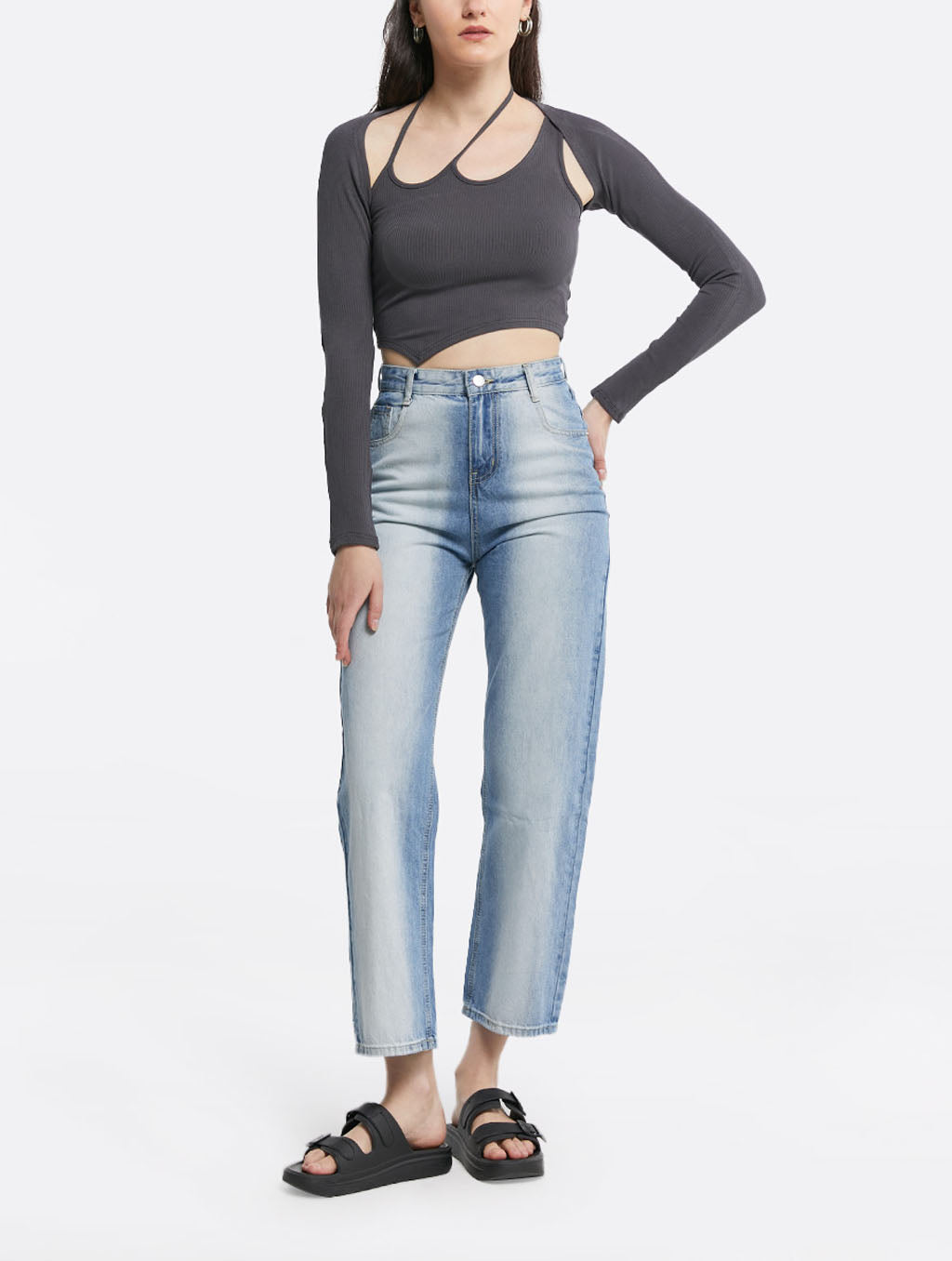 Asymmetric Smock Top Set