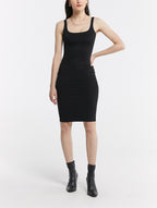 Back Slit Strap Bodycon Dress