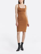 Back Slit Strap Bodycon Dress