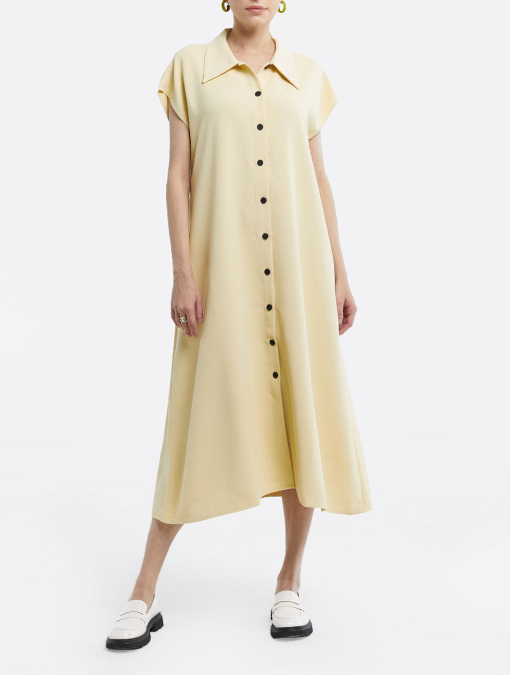 Back Strap Shirt Dress