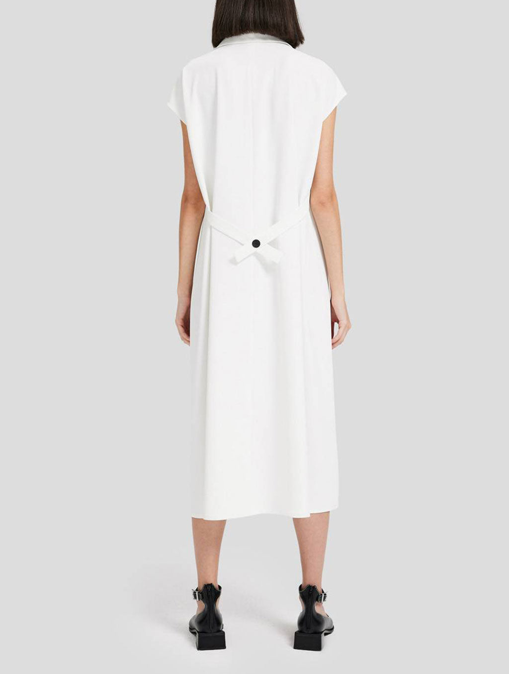 Back Strap Shirt Dress