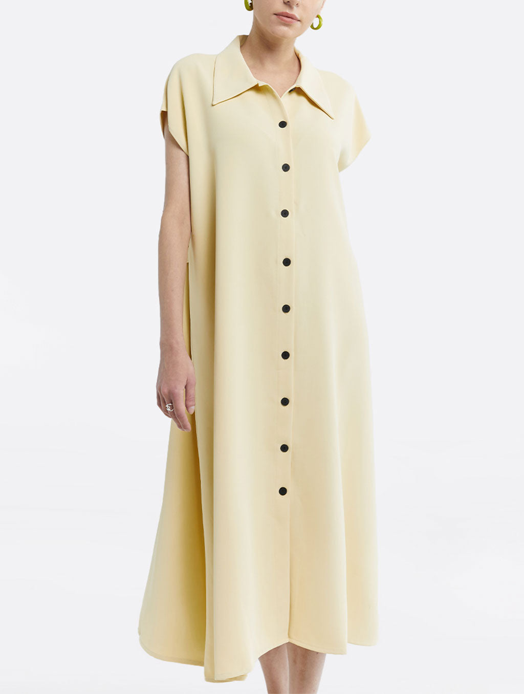 Back Strap Shirt Dress