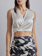 Wrap-Over Silk Top
