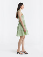 Backless Self Tie Tiered Dress