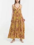 Boho Printed Strap Maxi Dress