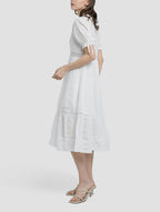 Boho V-neck Short-Sleeve Dress