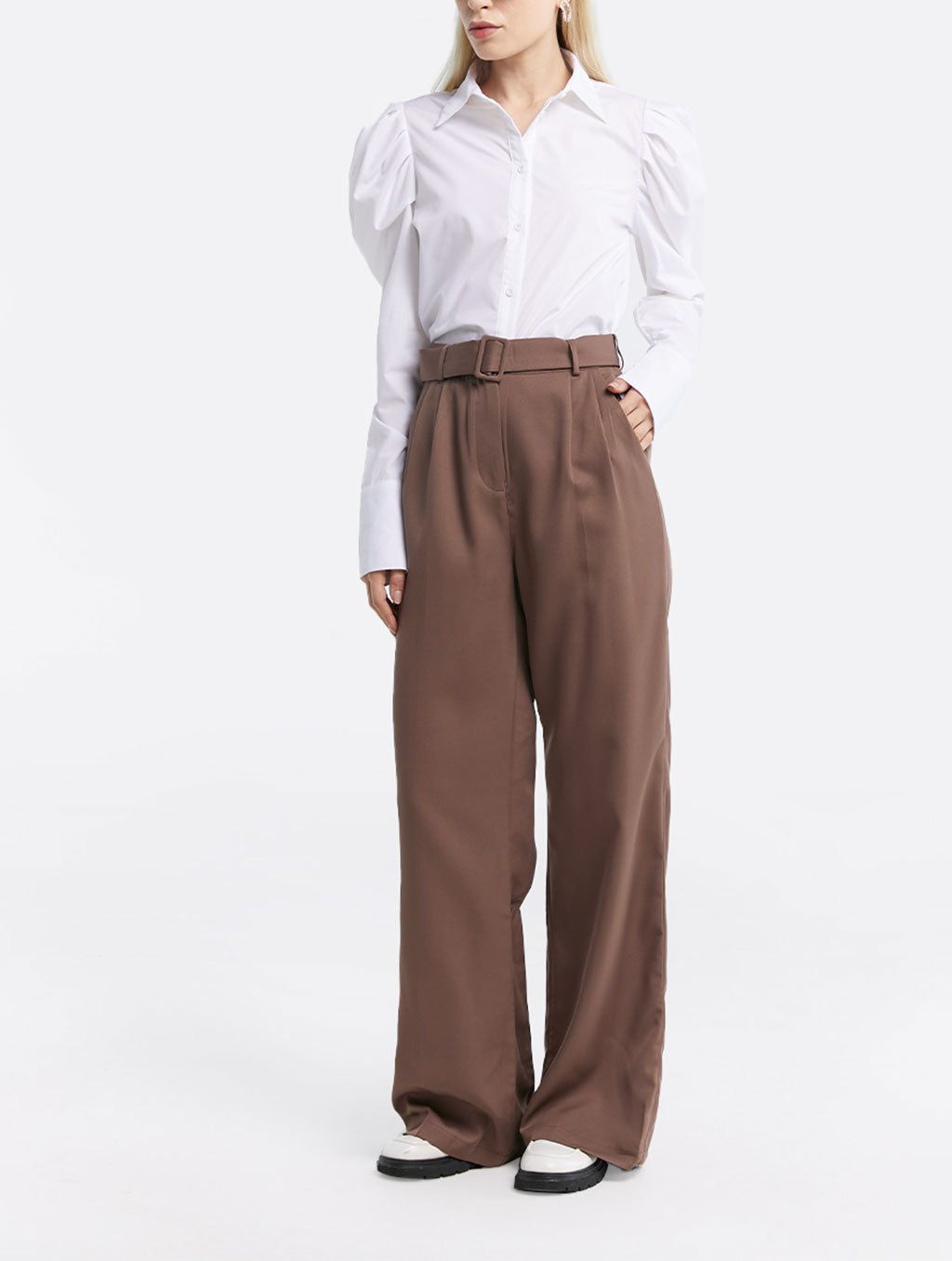 Buckle Belted Trousers
