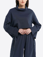 Button Funnel Crop Top