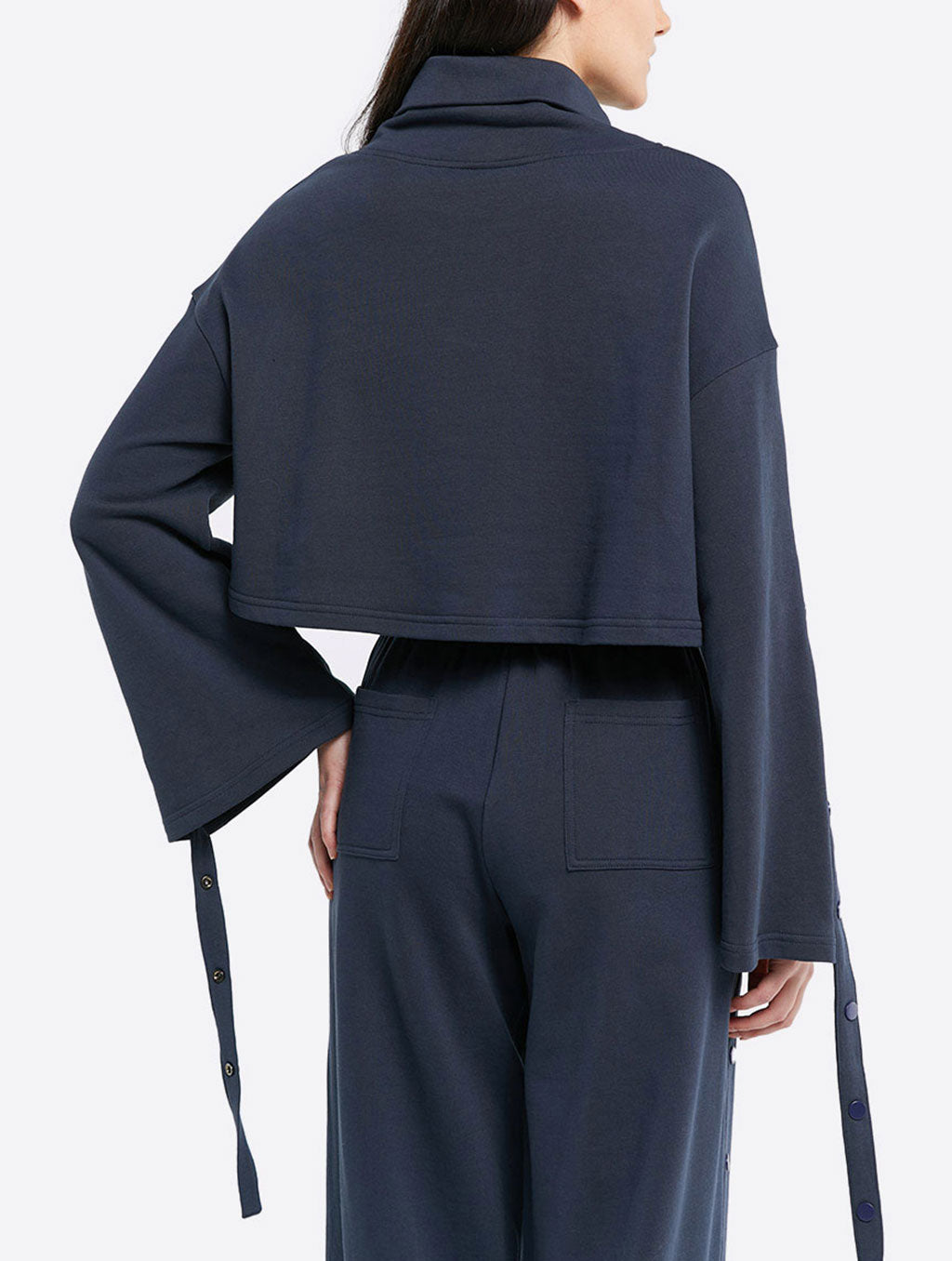 Button Funnel Crop Top