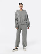 Button Sleeve Sweatshirt