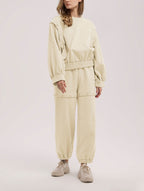 Buttoned Sweatsuit Set