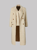 Buttoned Vest-Inside Wool Coat