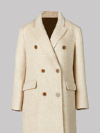 Buttoned Vest-Inside Wool Coat