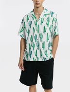 Cactus Print Short-Sleeve Shirt