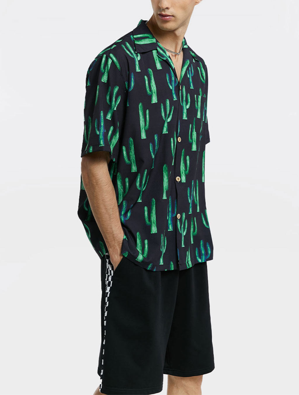 Cactus Print Short-Sleeve Shirt