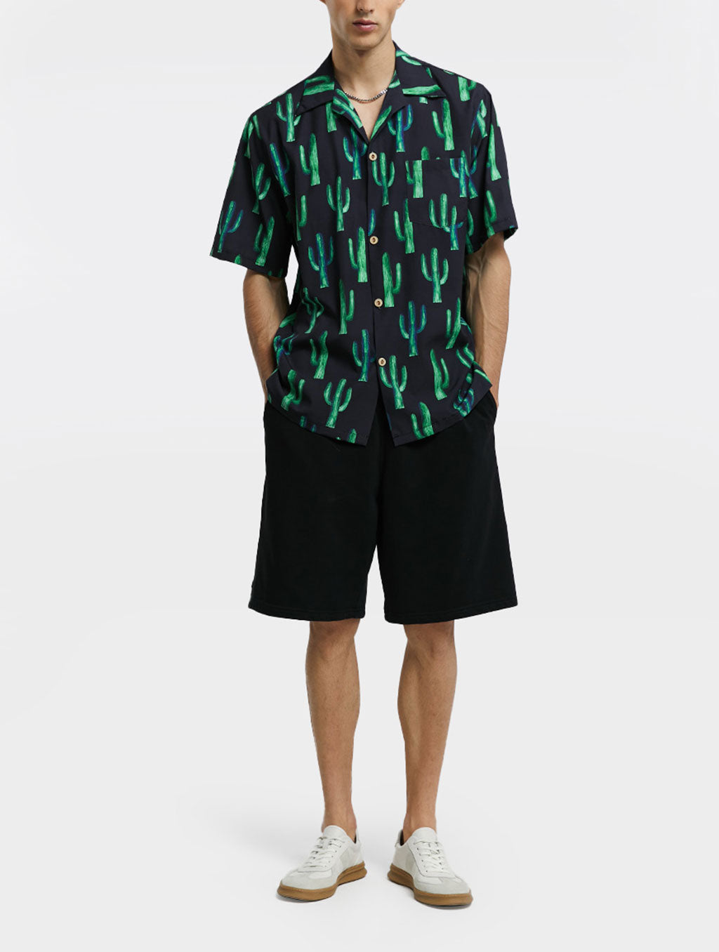 Cactus Print Short-Sleeve Shirt