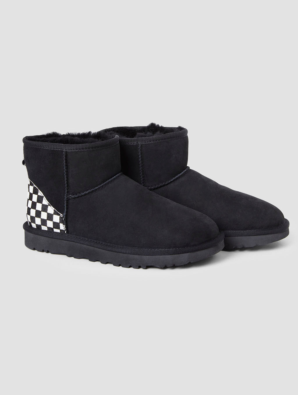 Checkerboard Pattern Boots