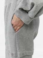 Chic Buttoned Pure Cotton Sweatpants