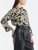 Chic Printed Long-Sleeve Shirt