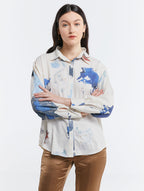 Classic Art Print Long-Sleeve Shirt