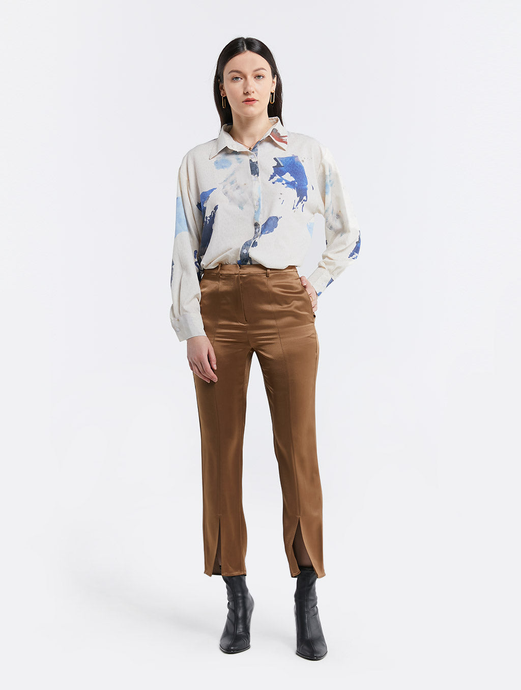 Classic Art Print Long-Sleeve Shirt