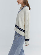 Classic Cable-Knit Wool Sweater