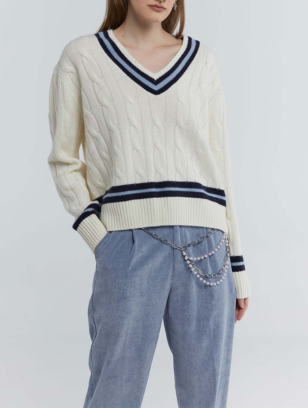 Classic Cable-Knit Wool Sweater