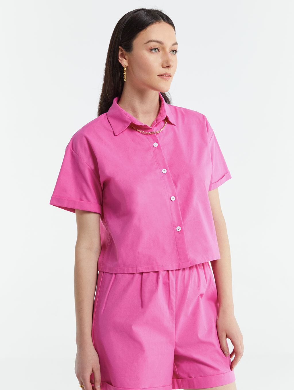 Classic Short-Sleeve Shirt &amp; Shorts Set