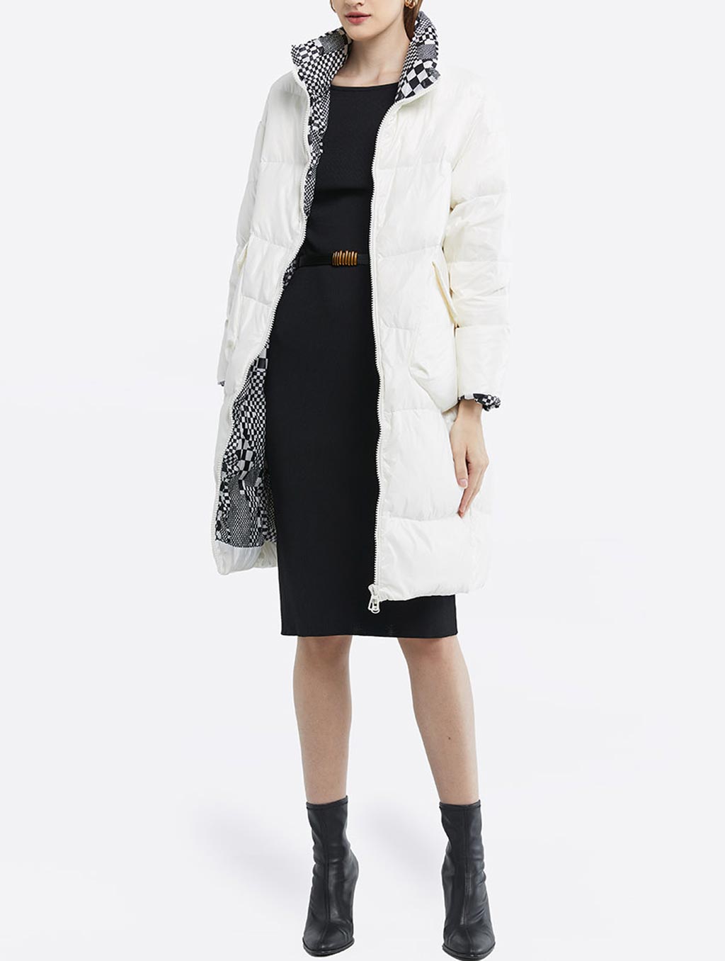 Cocoon Zip-Up Long Puffer