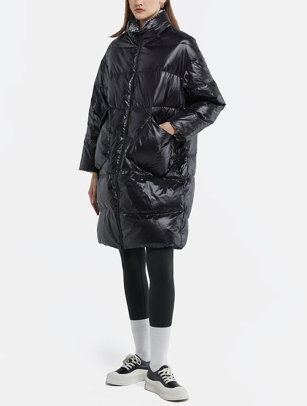 Cocoon Zip-Up Long Puffer