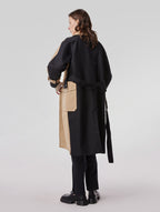 Color-block Double-breasted Trench Coat