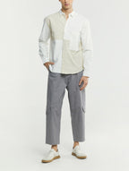 Color Blocking Cotton Shirt