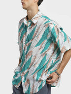 Color Contrast Short-Sleeve Shirt