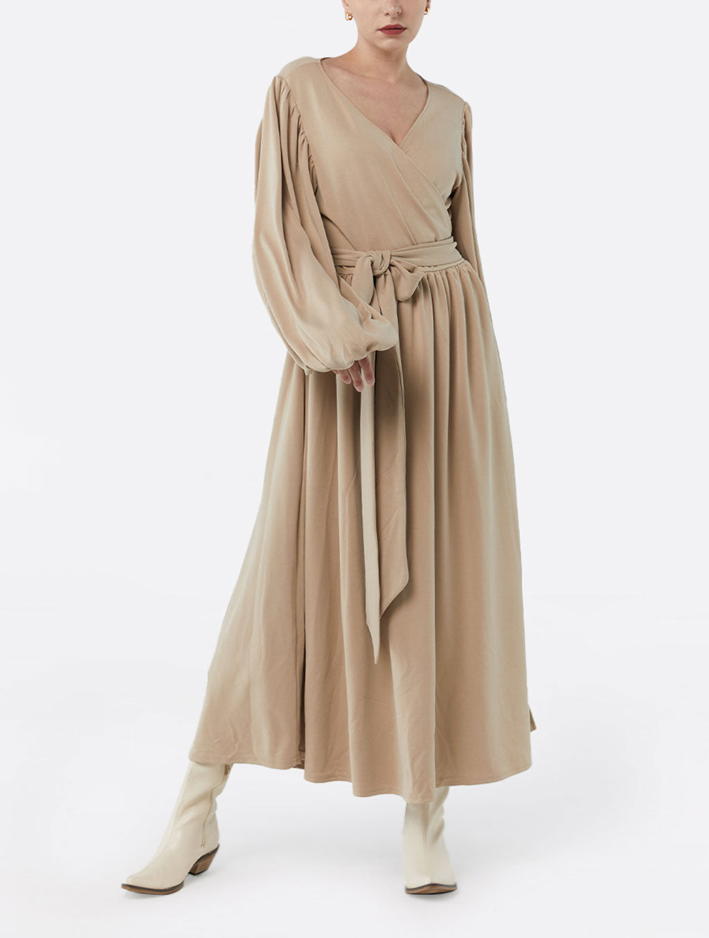 Comfy Surplice Neckline Modal Lounge Dress