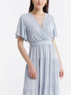 Comfy Tiered Wrap Dress