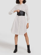 Corset Belted Shirt Dress
