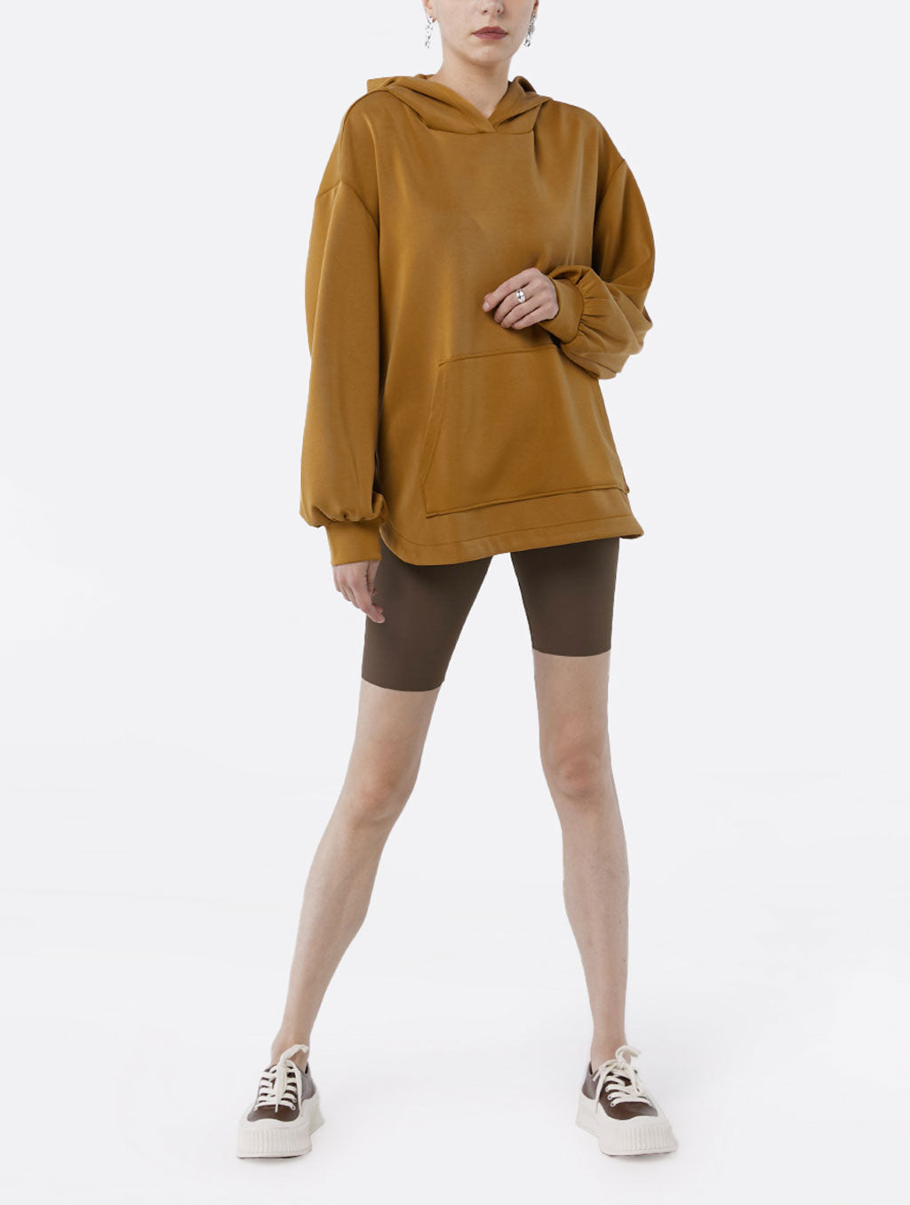 Cozy Side Slit Hooded Sweatshirt