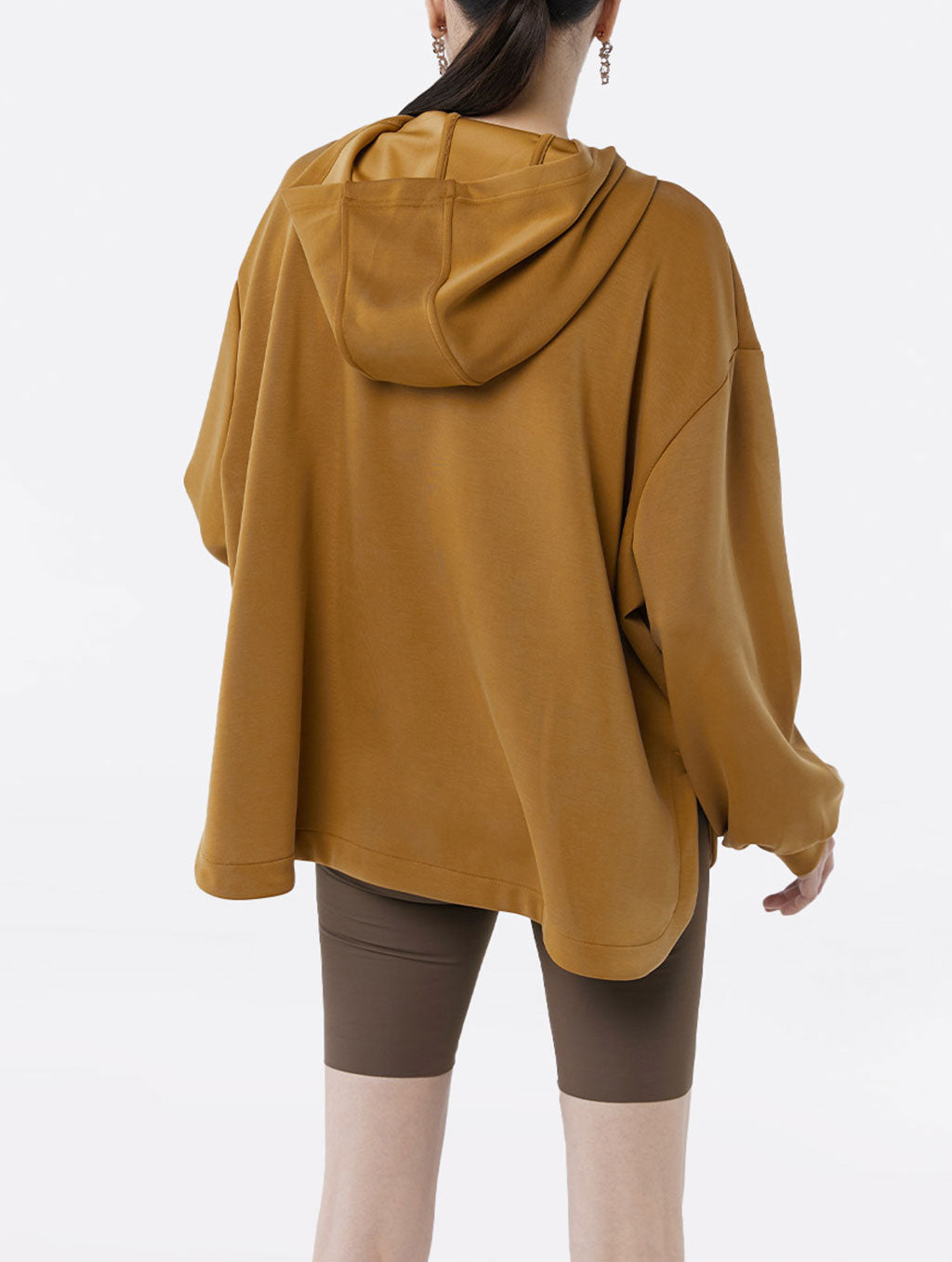 Cozy Side Slit Hooded Sweatshirt