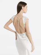 Crew Neck Side Split Midi Dress