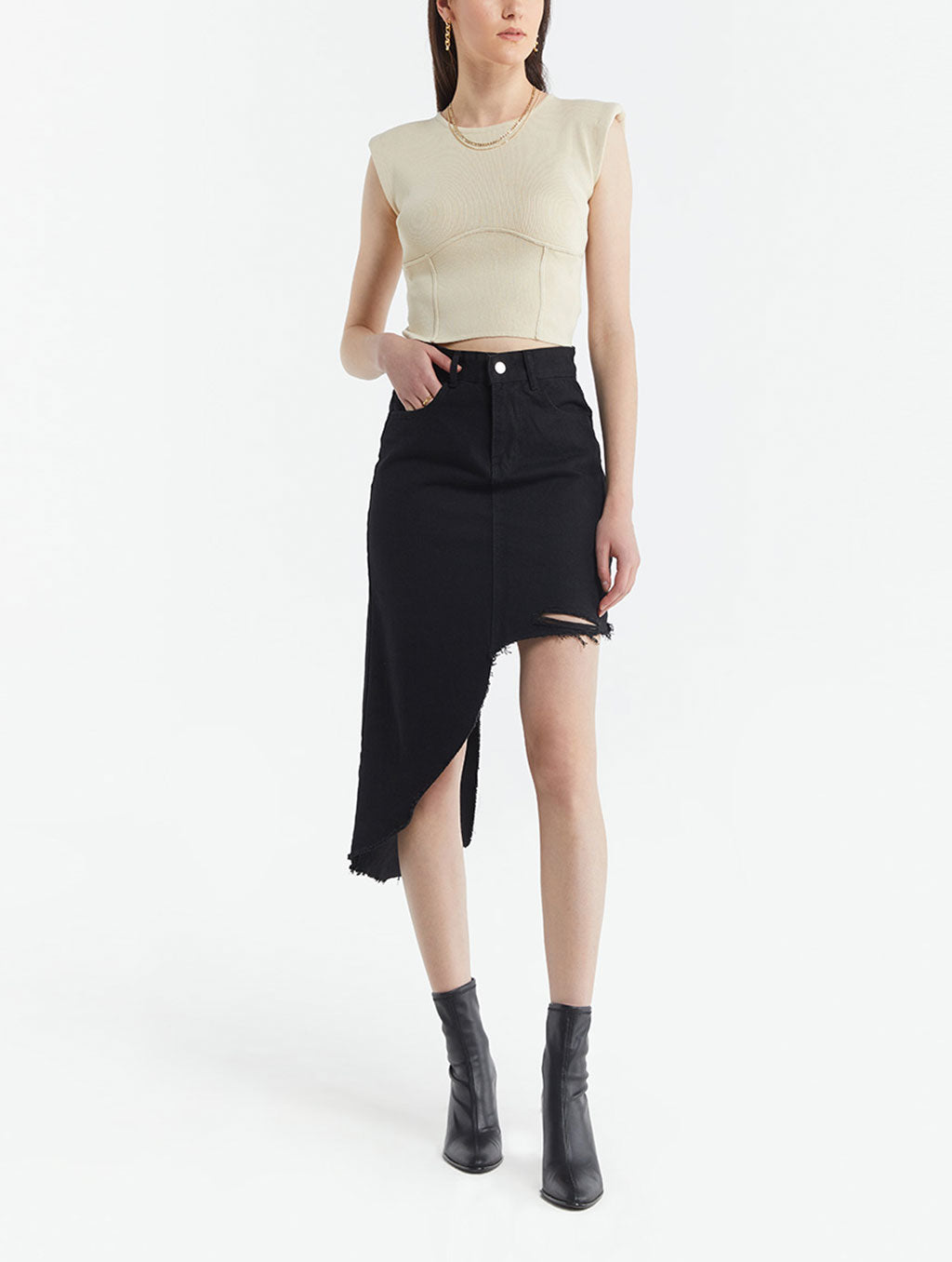 Crewneck Sleeveless Top