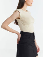 Crewneck Sleeveless Top