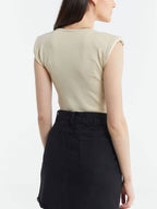 Crewneck Sleeveless Top