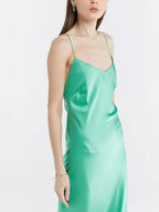 Crisscross Straps Silk Dress