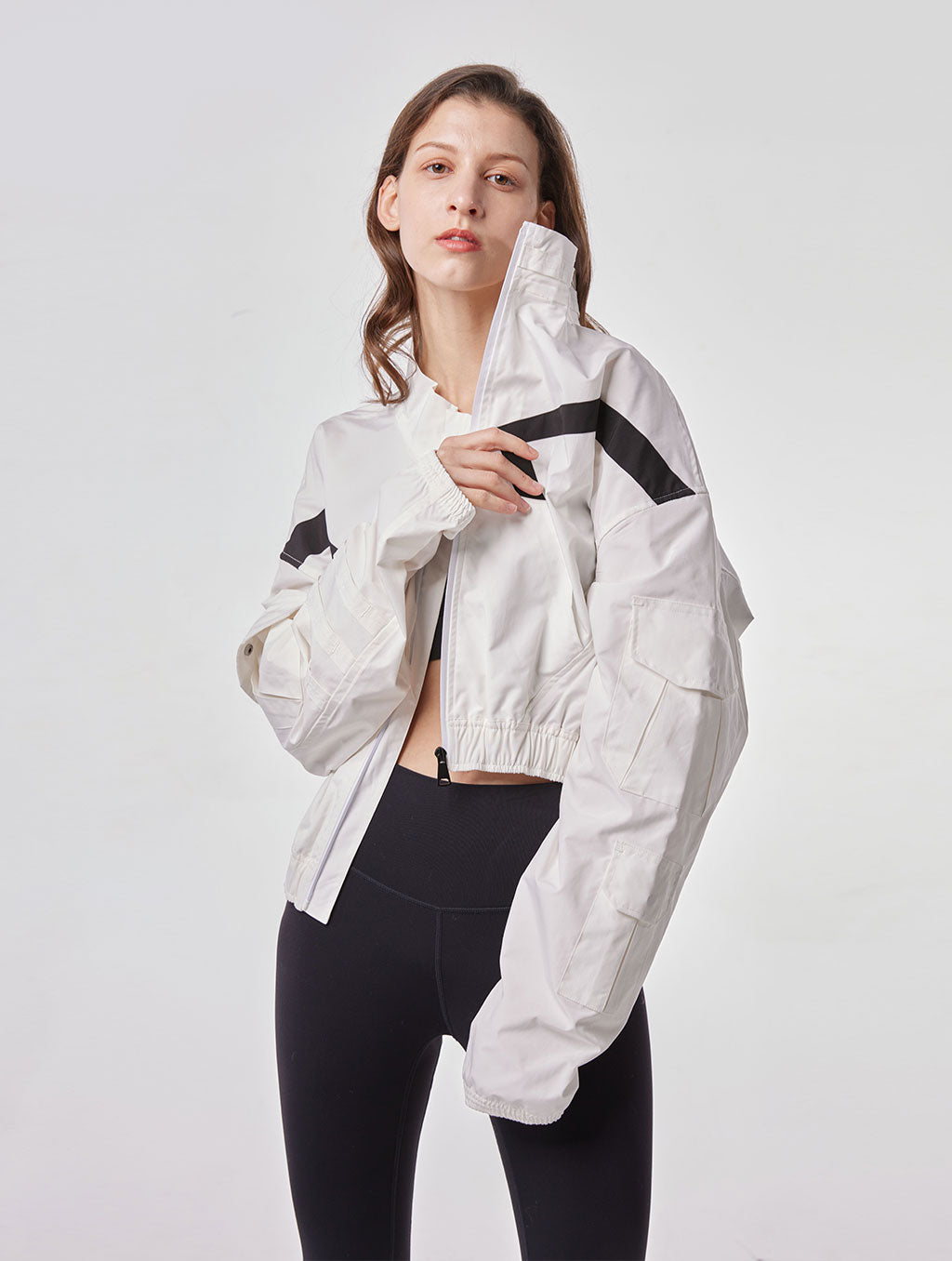 Cropped And Slouchy Sport Jacket