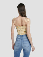 Cropped Lemon Print Top