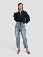 Cropped Ruched Shirt