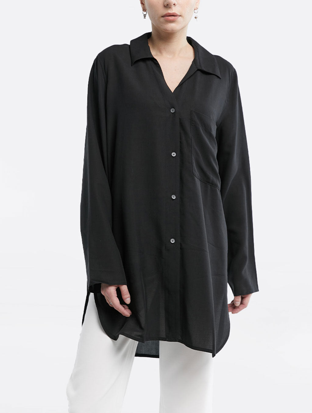 Cupro Oversize Relaxed Shirt
